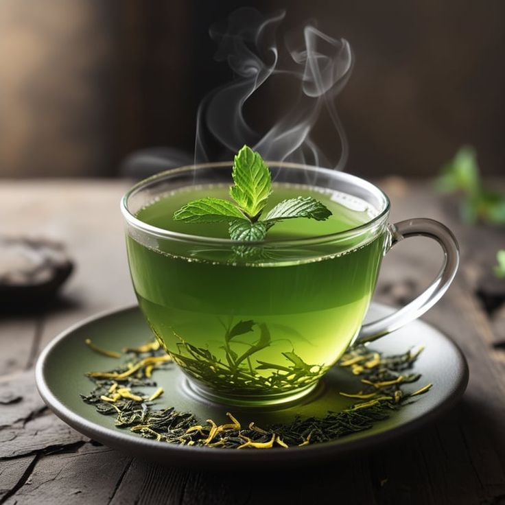 شاي بالنعناع الأخضر